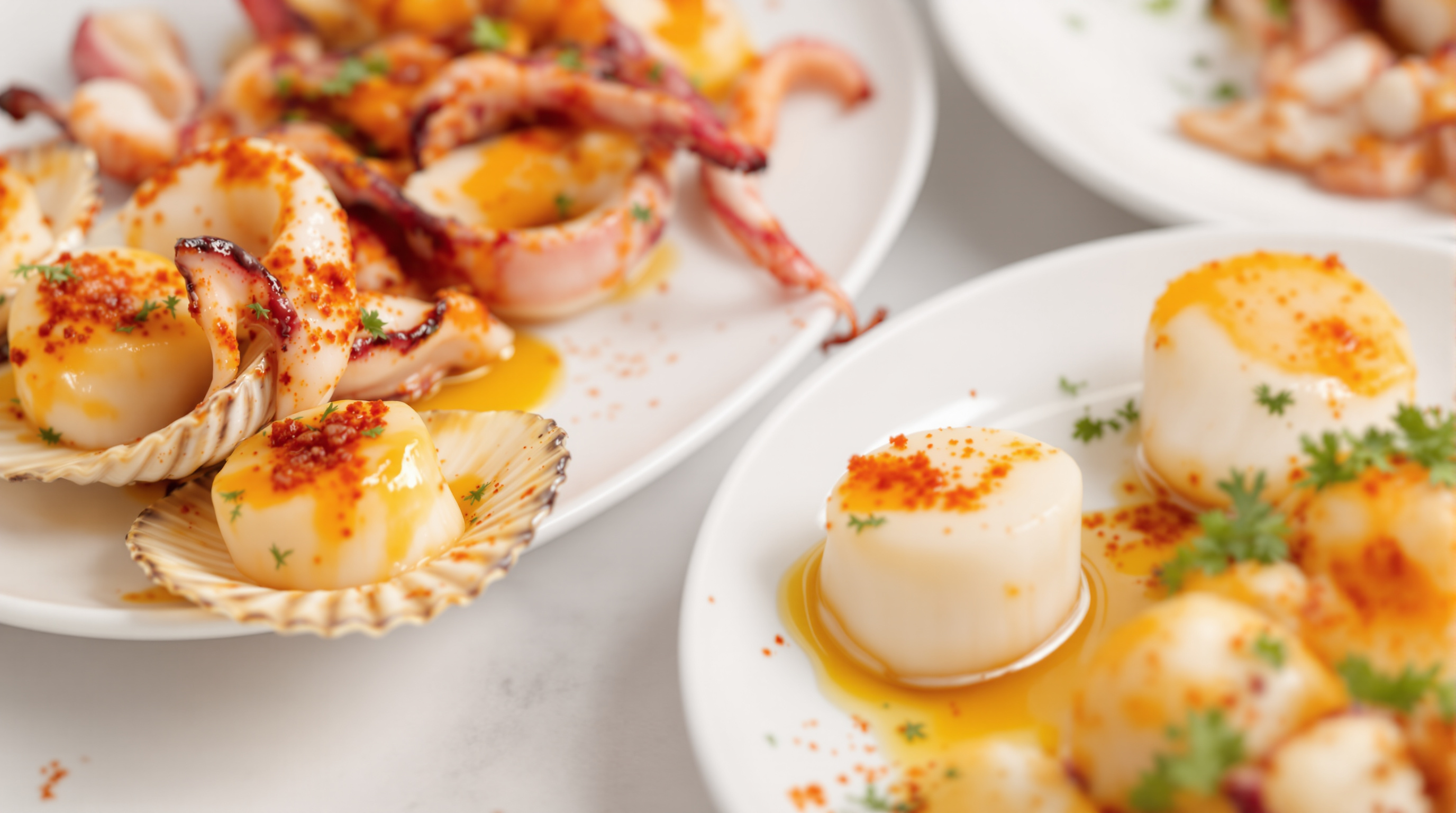 Zamburiñas gallegas a la gallega con pimentón y aceite de oliva