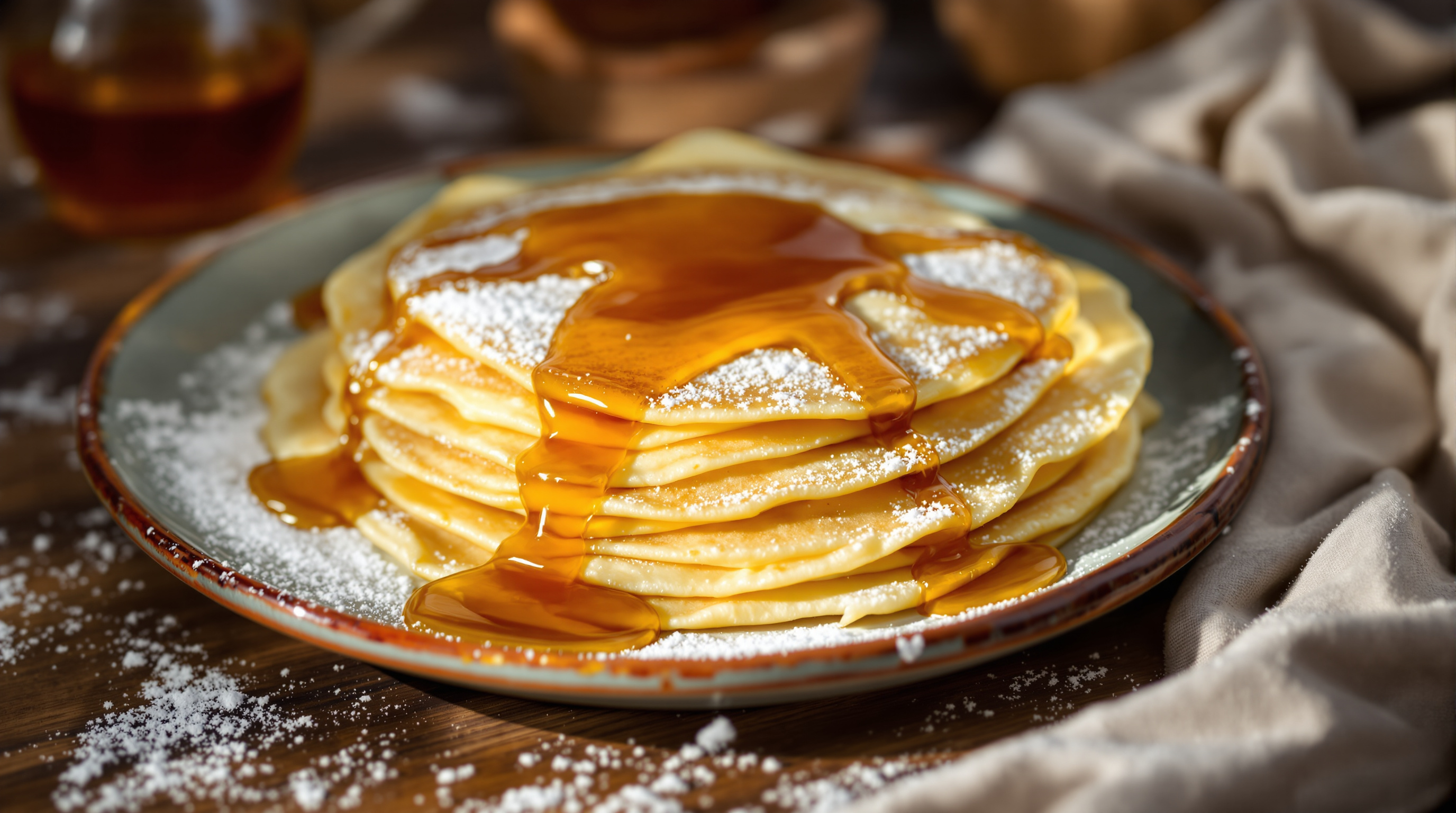 Filloas gallegas tradicionales con miel de Galicia