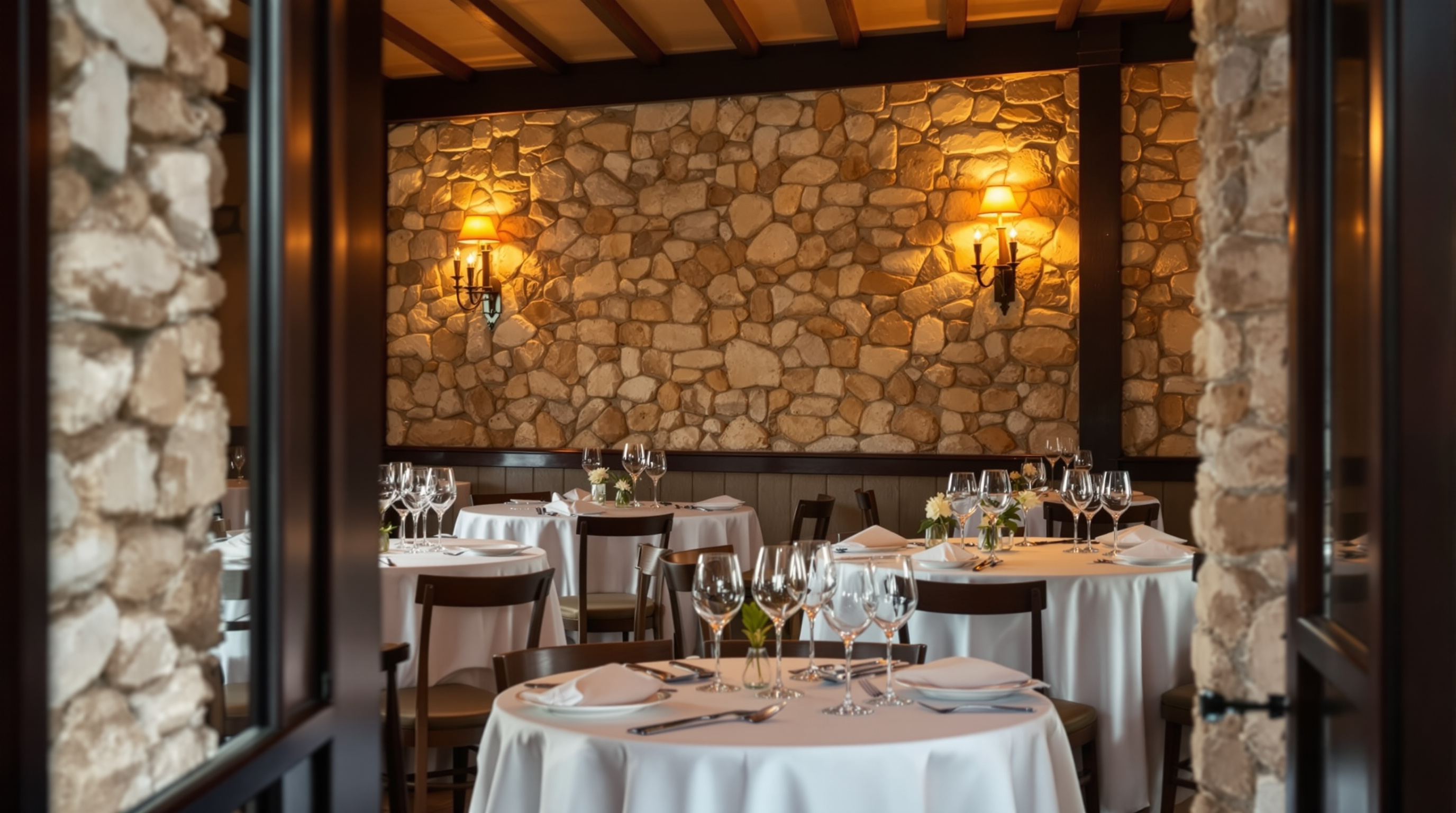 Salón principal de O'Cruceiro con ambiente elegante